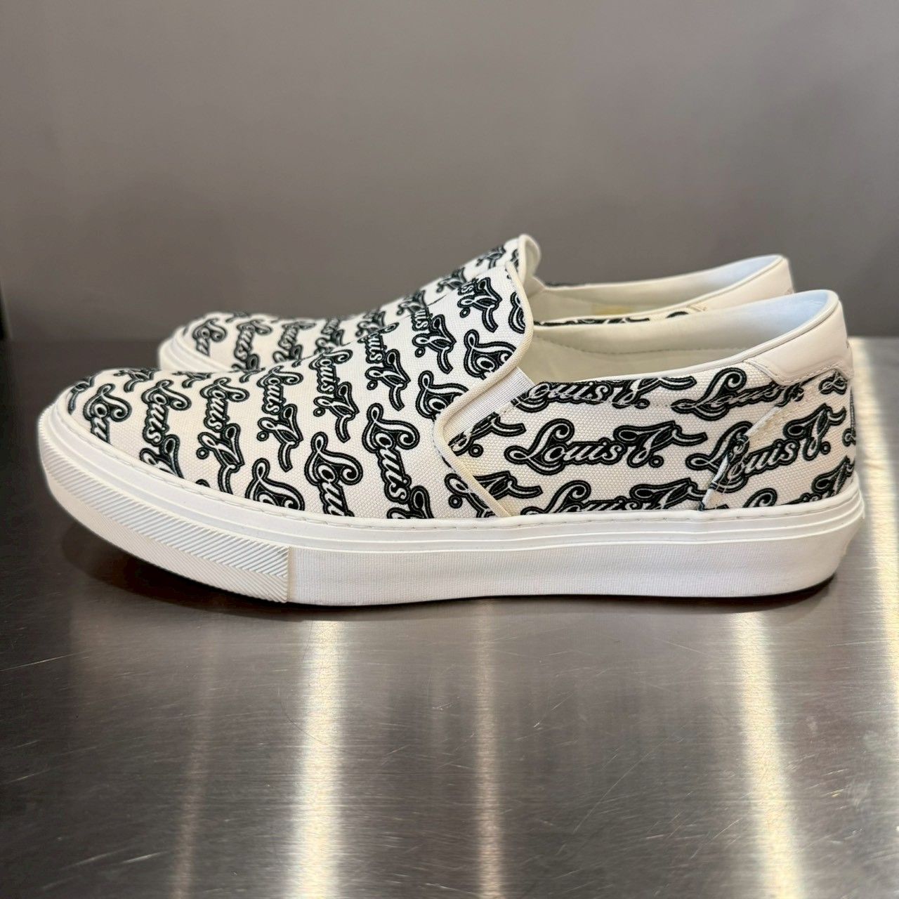 LOUIS VUITTON ルイスヴィトン 26 5〜27 cm トロカデロラインモノグラムスリッポン