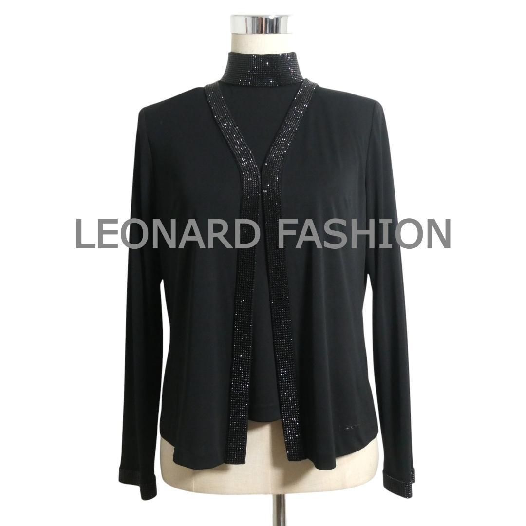 極美品 LEONARD FASHION レオナールファッション サイズL ビジュー
