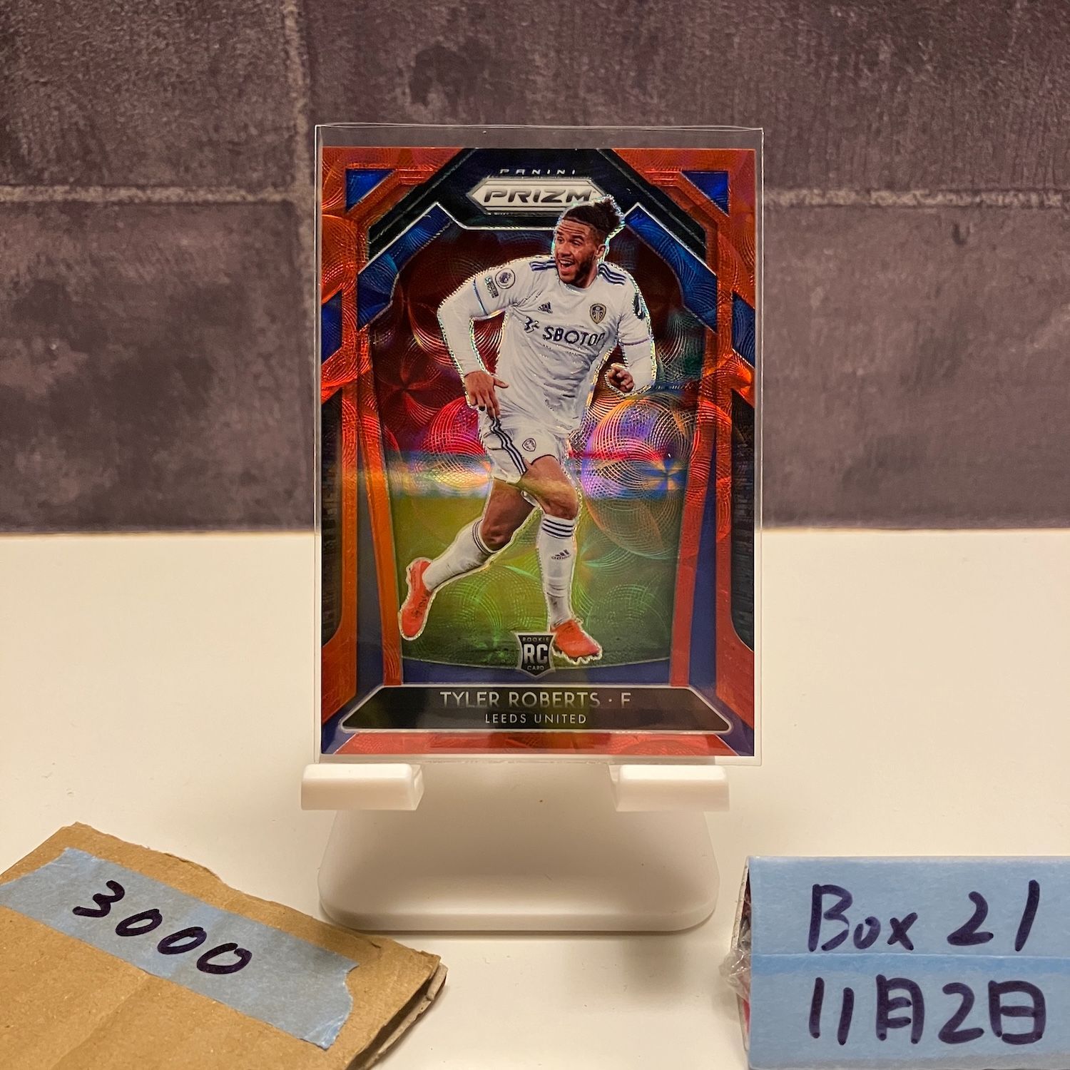 2020-21 Panini Prizm Premier League Tyler Roberts LEEDS UNITED RC