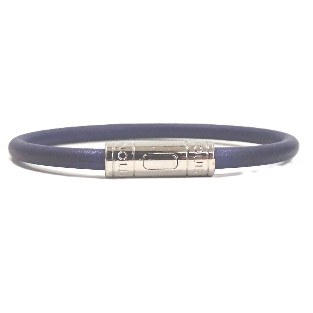 Th 1003821 ルイ ヴィトン ブラスレキープイット ブルー系 シルバー金具 ブレスレット メンズ LOUIS VUITTON