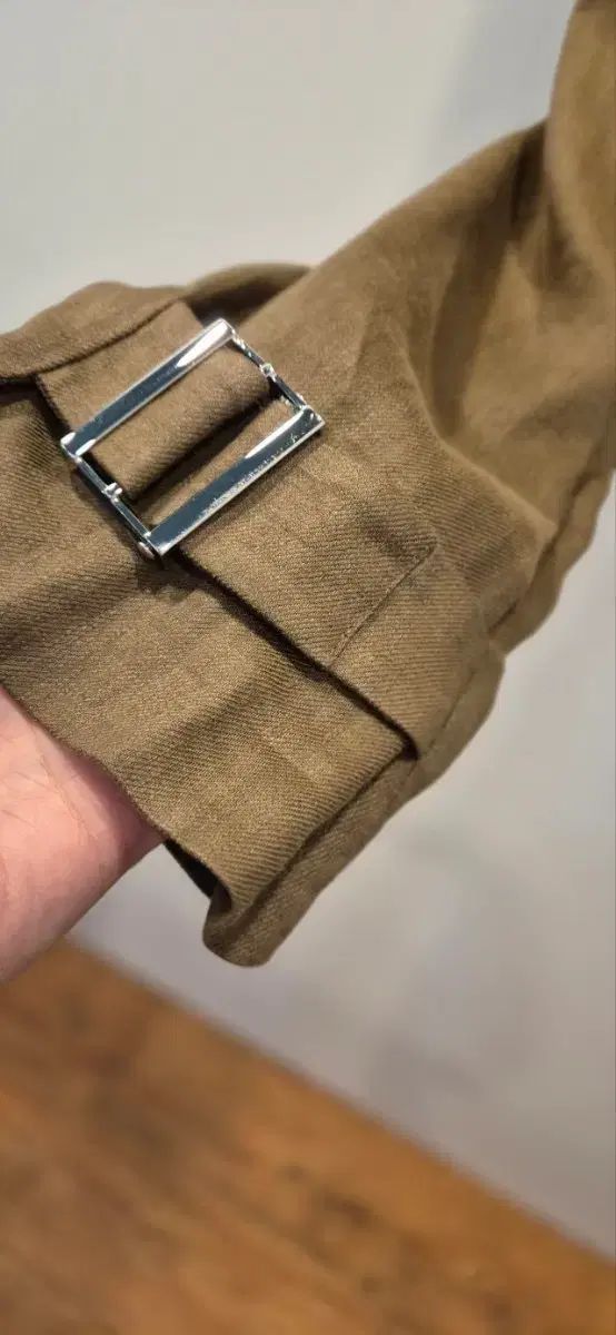 ブラウン リネンスラックス