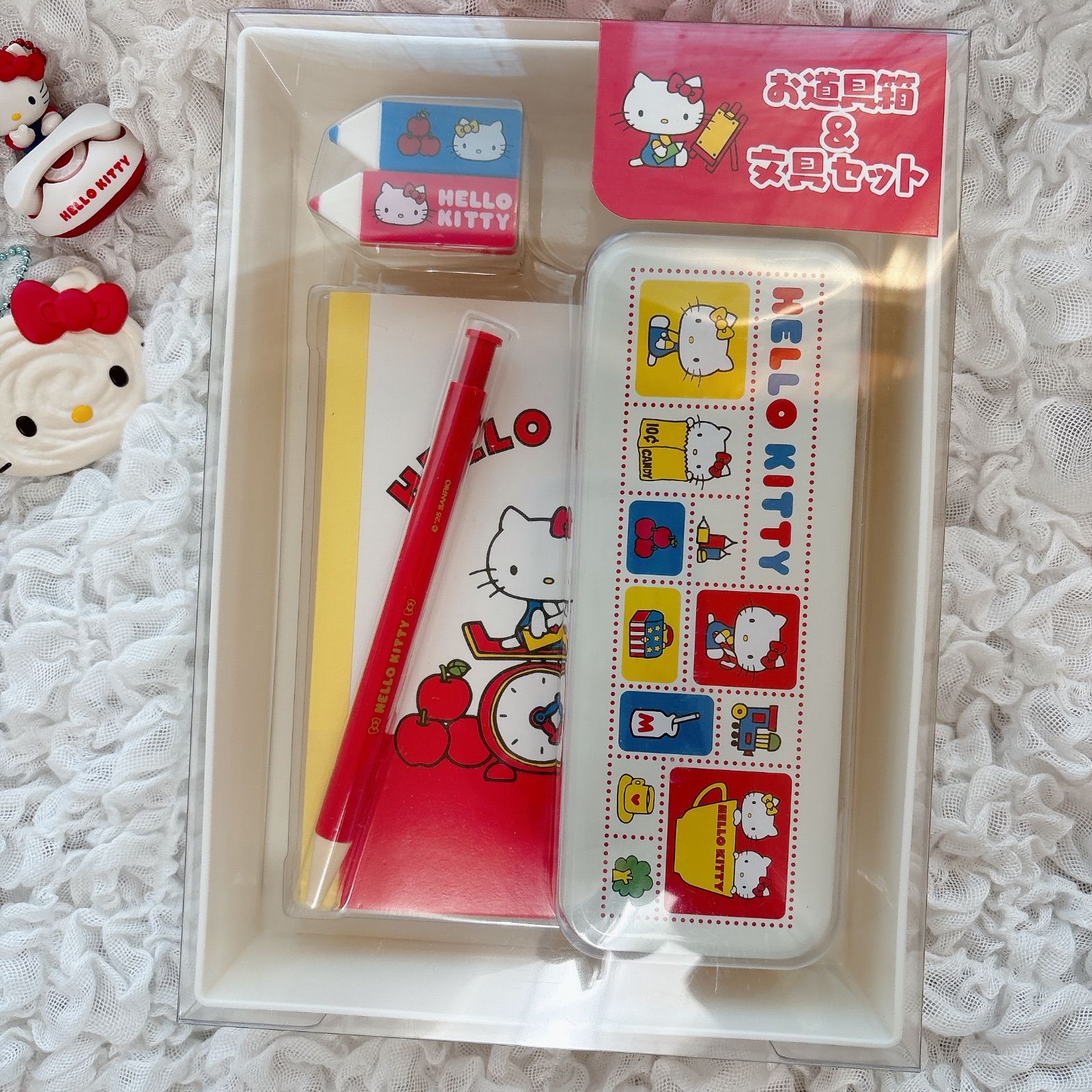 サンリオ Sanrio キティ キティちゃん お道具箱&文具セット お道具箱