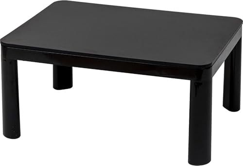 山善 カジュアル こたつ テーブル 幅80 cm 奥行60 長方形 一人暮らし リバーシブル天板 中間入切スイッチ 温度調節無段階 天板ラウンド加工 ブラック NCK 80602 BK BR mm