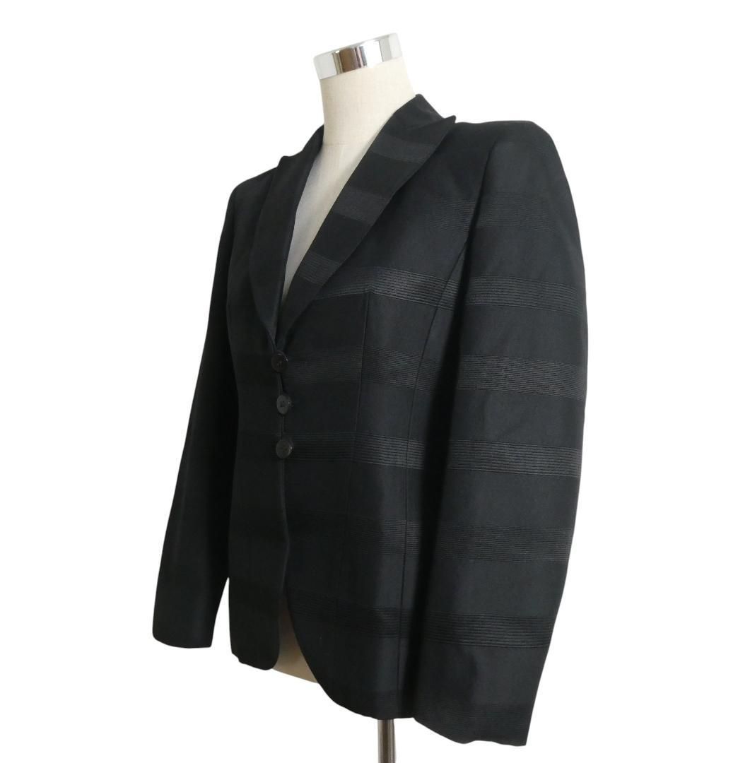 Giorgio Armani 黒ジャケット サイズ38 美品 GIORGIO ARMANI ジョルジオアルマーニ サイズ38 シルクミックス