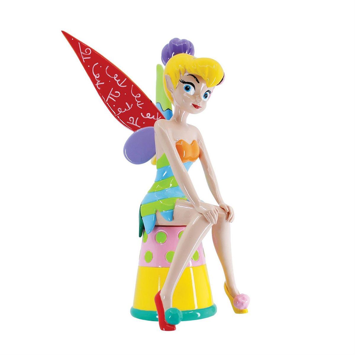 【ティンカーベル】 DisneyShowcase Romero Britto ティンカー・ベル お座りポーズ 17.8cm | ロメロ・ブリット Romero