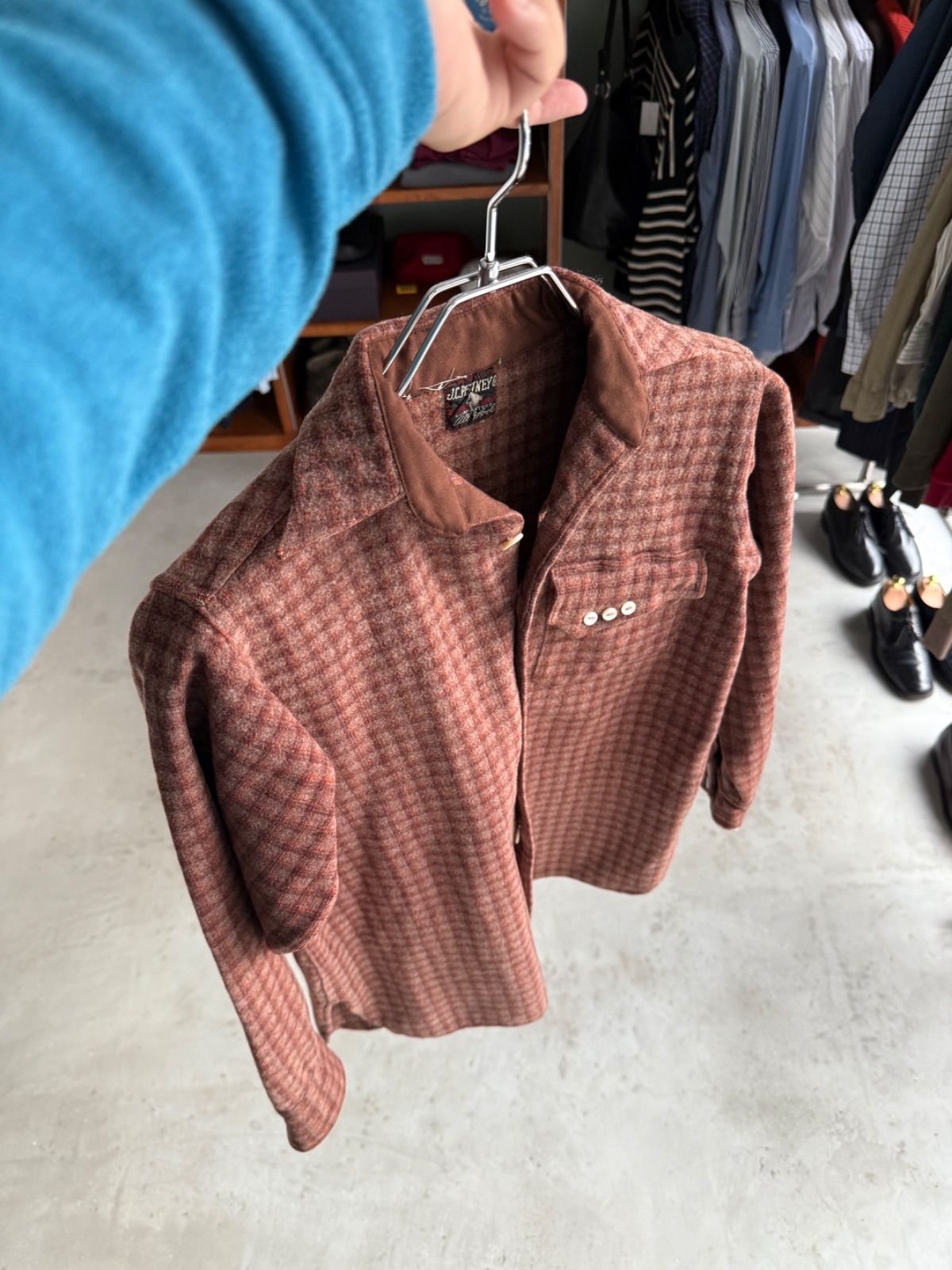 J C Penny 30 s Wool L Shirt