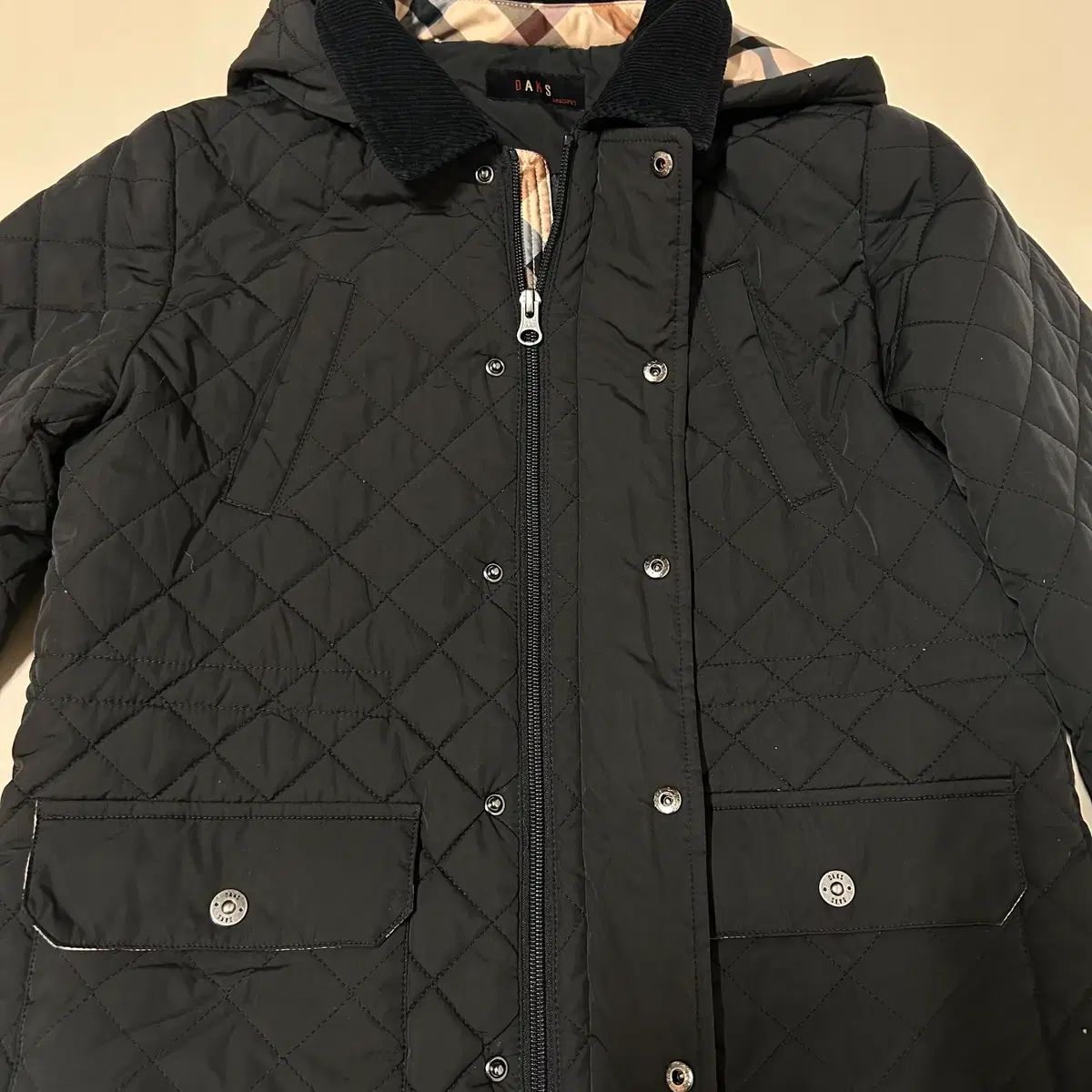パク ダックス キッズ キルティング ブラック ジャケット コート 120 140