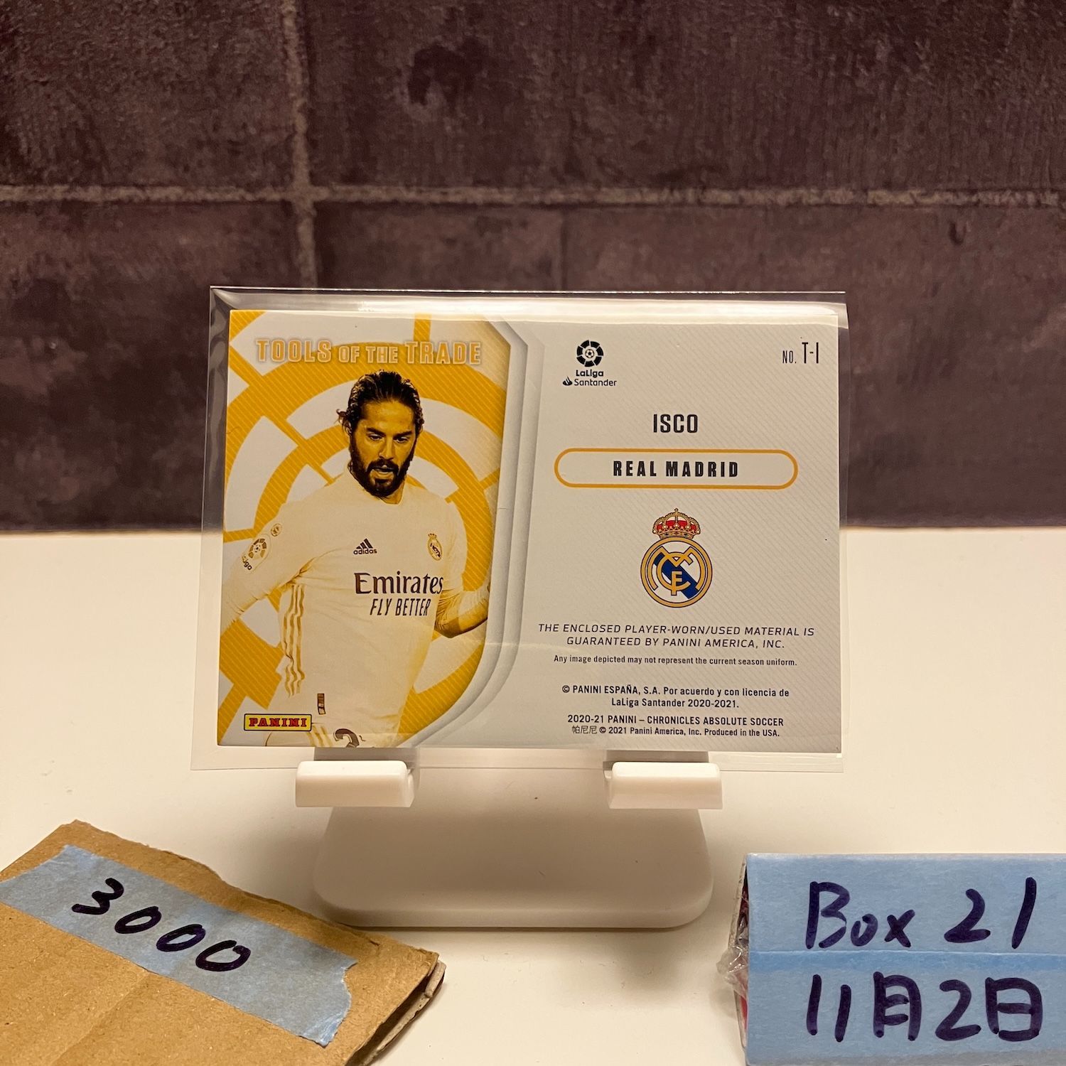 2020-21 Panini Chronicles Absolute Isco 446/500 REAL MADRID Tools