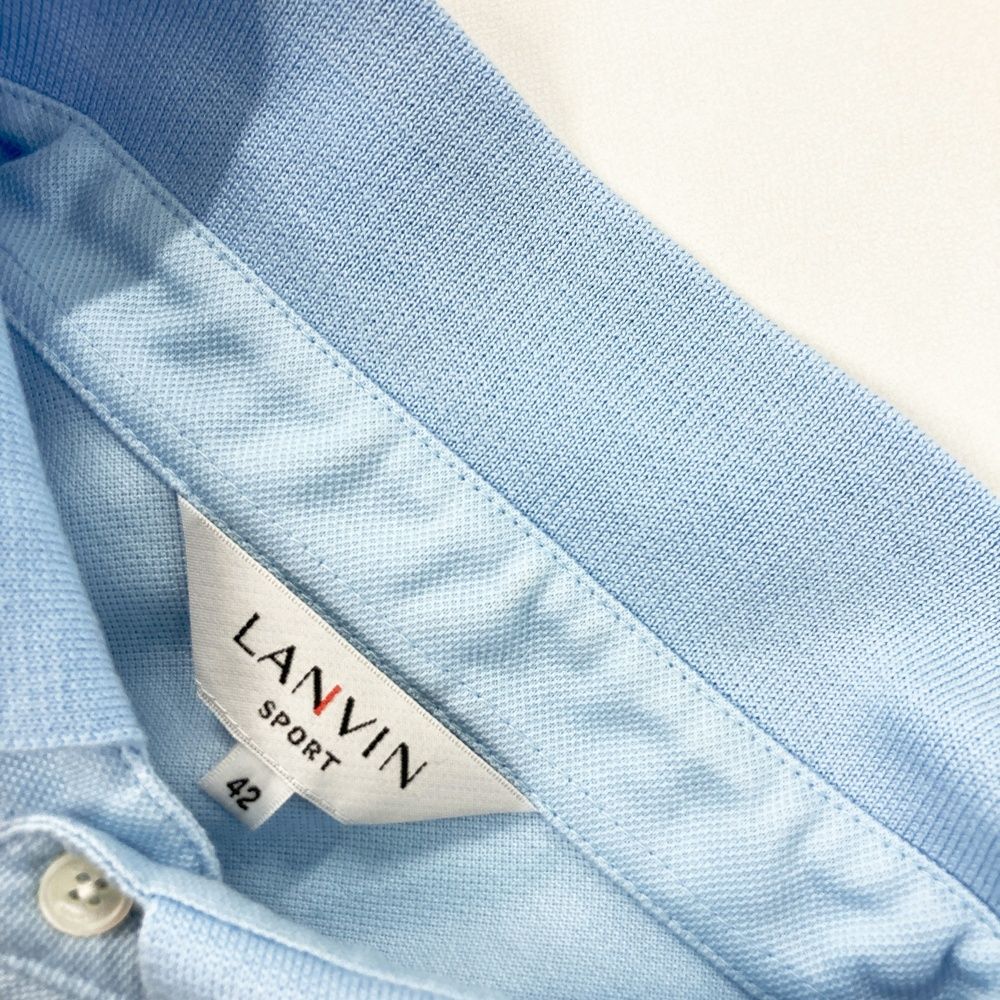 サイズ：42 LANVIN SPORT ランバン スポール 半袖ポロシャツ ブルー系