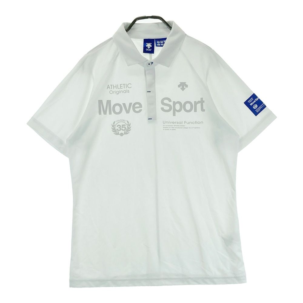 DESCENTE GOLF フラワーポロシャツ M サイズ：M DESCENTE GOLF デサントゴルフ 半袖ポロシャツ ホワイト系