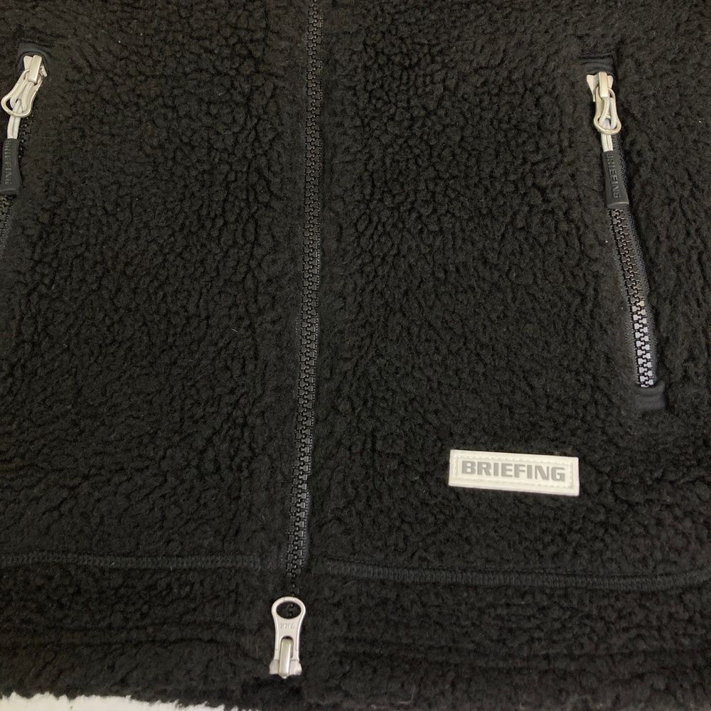 サイズ：XS BRIEFING GOLF ブリーフィング ボア ジップベスト ブラック