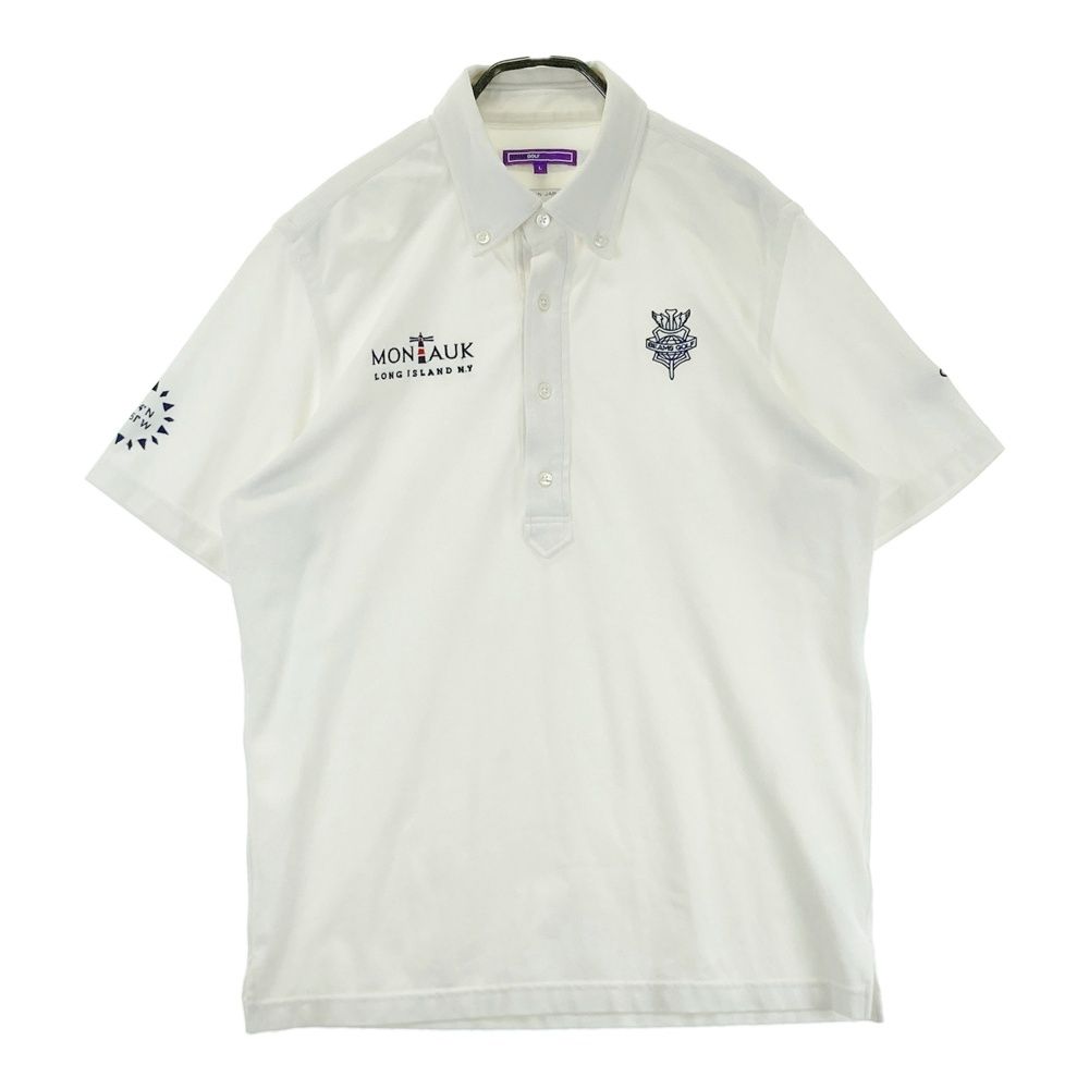 サイズ：L BEAMS GOLF ビームスゴルフ ボタンダウン 半袖ポロシャツ