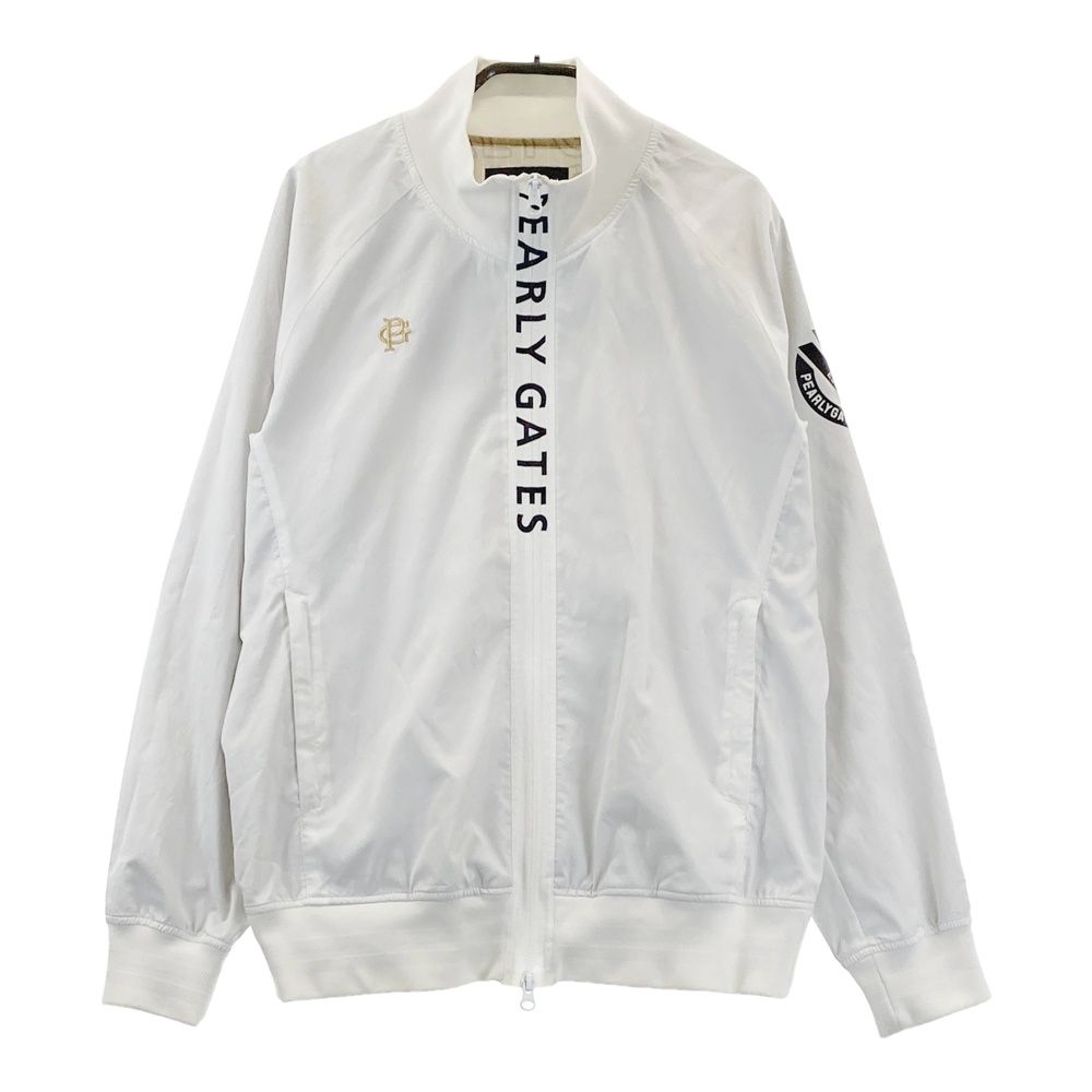 サイズ 2 PEARLY GATES パーリーゲイツ 蓄熱 ジップジャケット ボーダー柄 ホワイト系 ゴルフウェア レディース ストスト