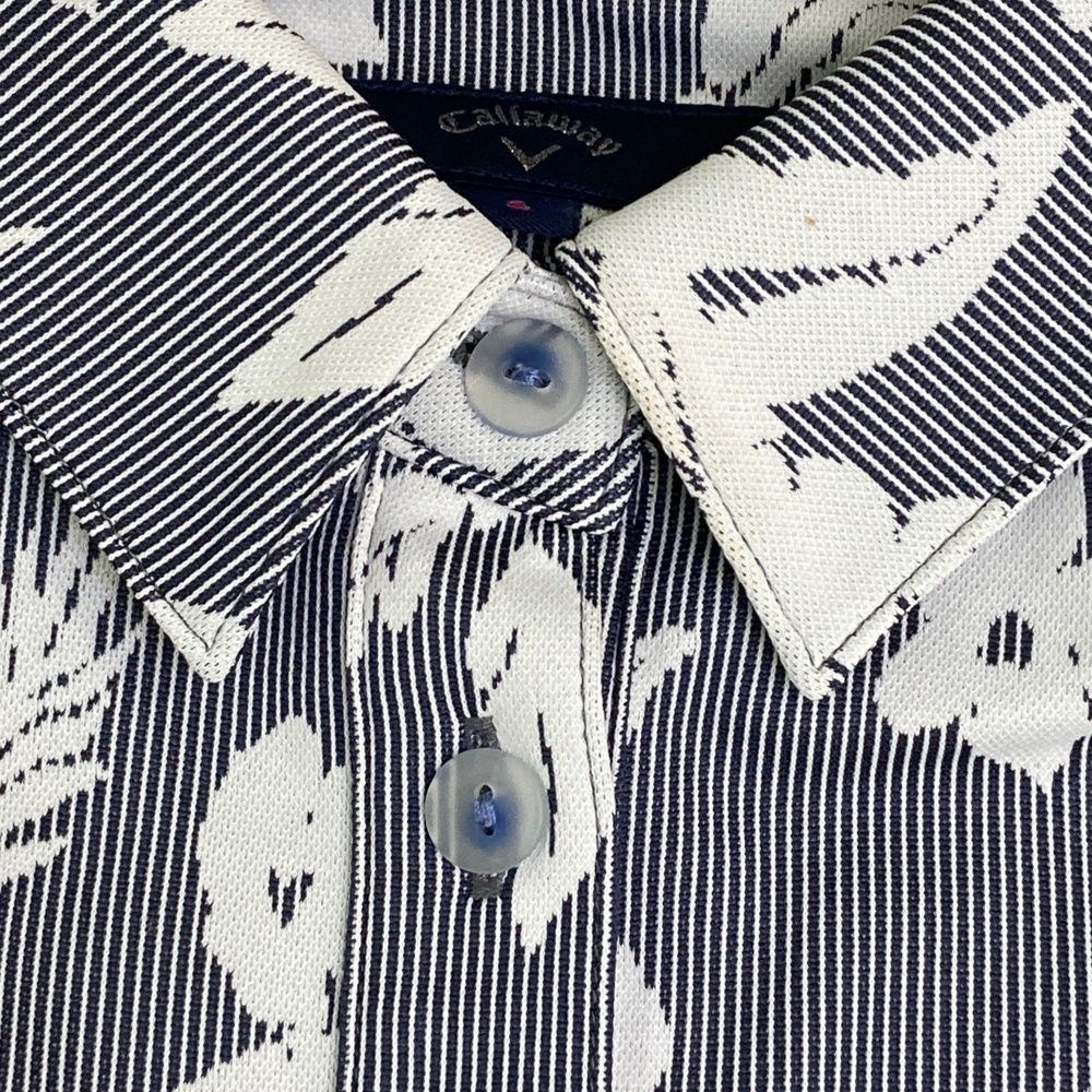 サイズ：S CALLAWAY キャロウェイ 半袖 ポロワンピース 総柄