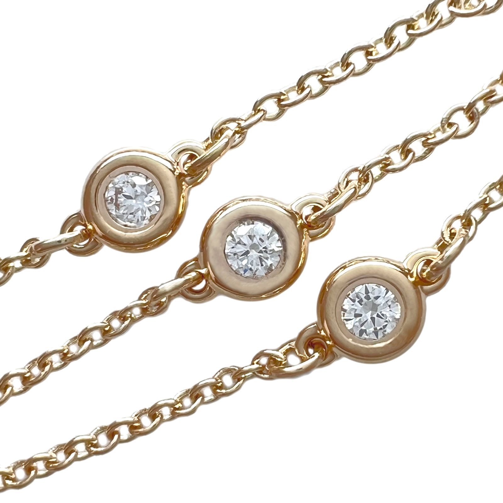 TIFFANY＆Co. ティファニー ブレス バイザヤード ダイヤ 3石 チェーン