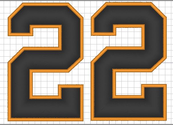 巨人応援ワッペン 背番号1234567890 黒にオレンジフチ 2桁専用 - メルカリ