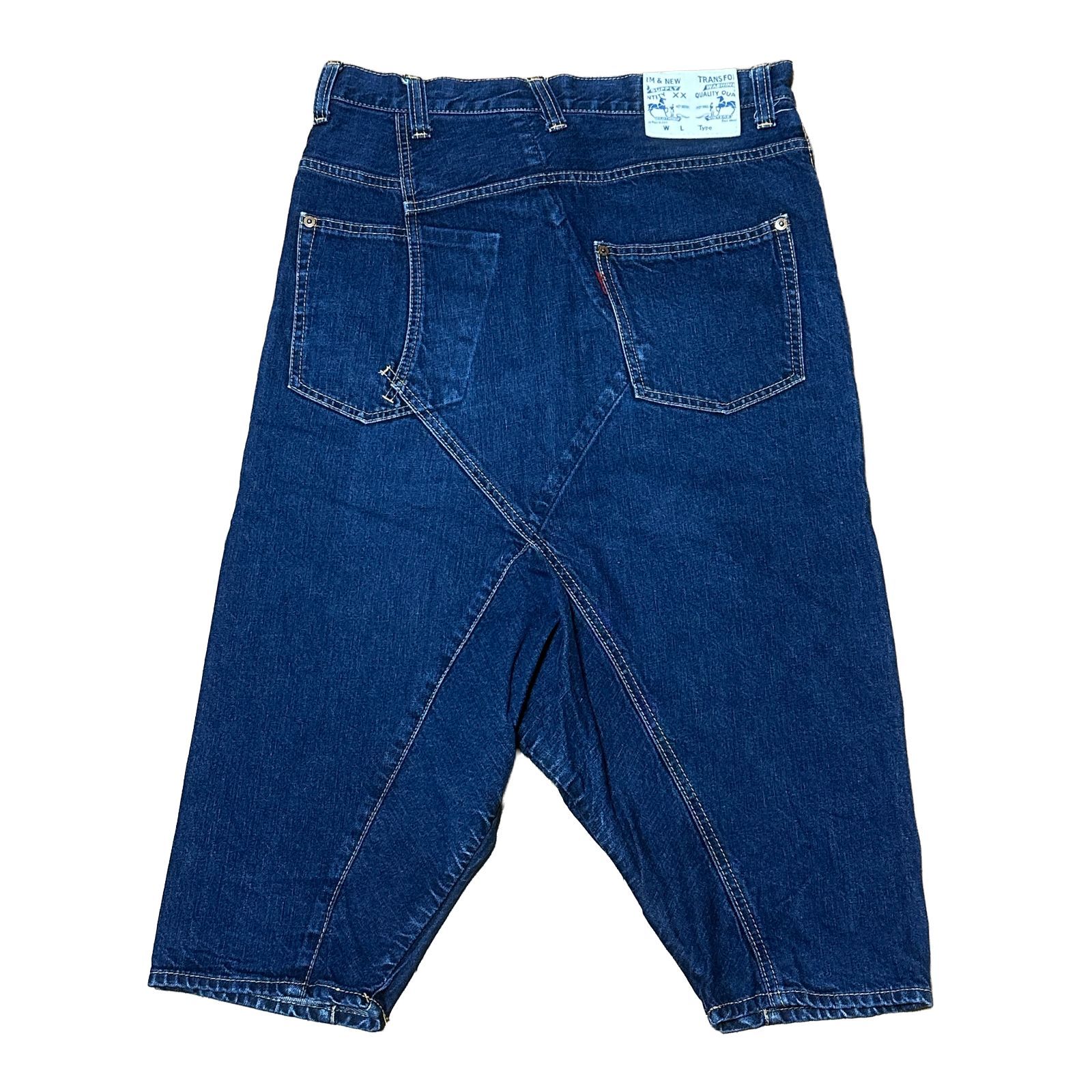 RNA サルエルデニムパンツ メニージップ 立体裁断 レディースS アール