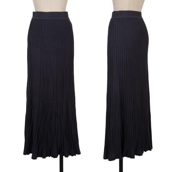 大阪 ソニアリキエルSONIA RYKIEL ウールリブニットロングスカート 紺42