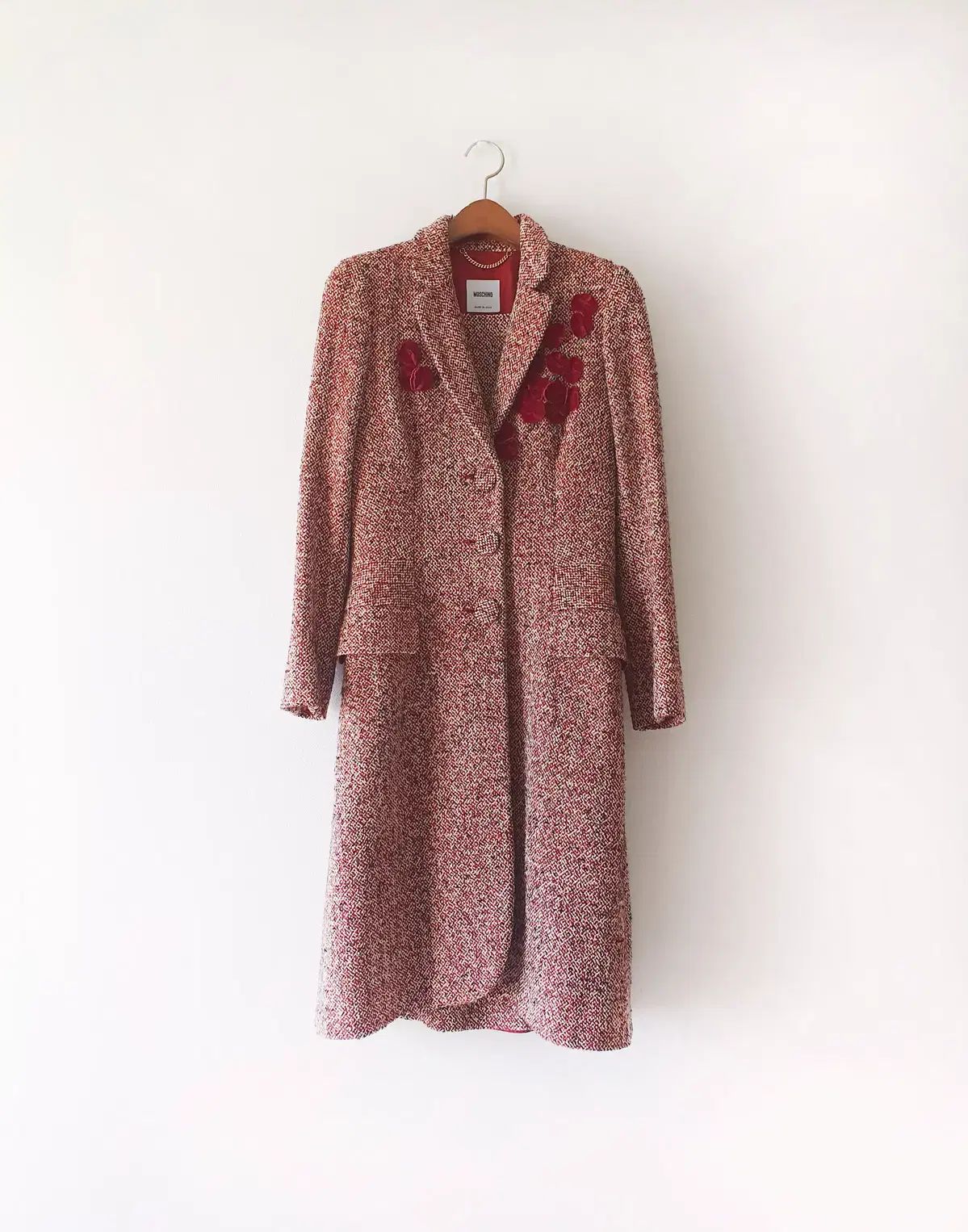 MOSCHINOコート♡ツイード 38 正規品 モスキーノ BLACK LABEL ツイード コート ONE PIECE