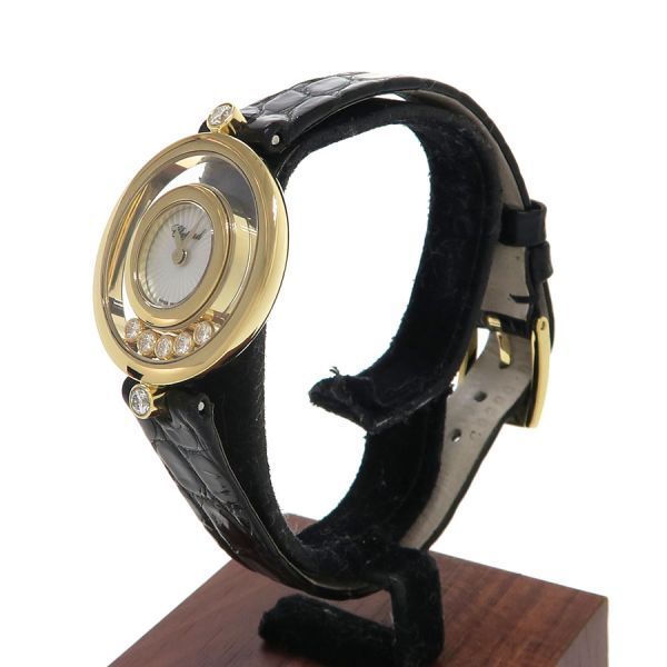 ショパール ハッピーダイヤモンド 25 5 mm 4527 レディース 腕時計 Aランク