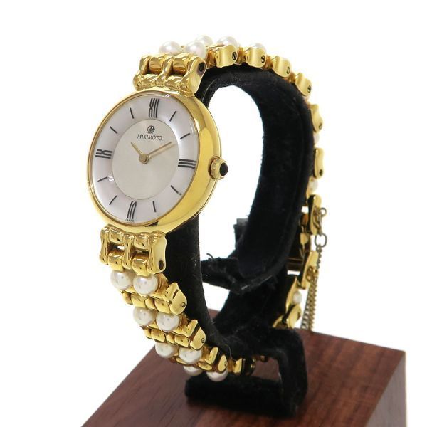 122 ミキモト　2P20-0530 パールウォッチ　シェル　14KT 腕時計 MIKIMOTO ミキモト 女性用腕時計 レディース 2P20-0530 ゴールドメッキ