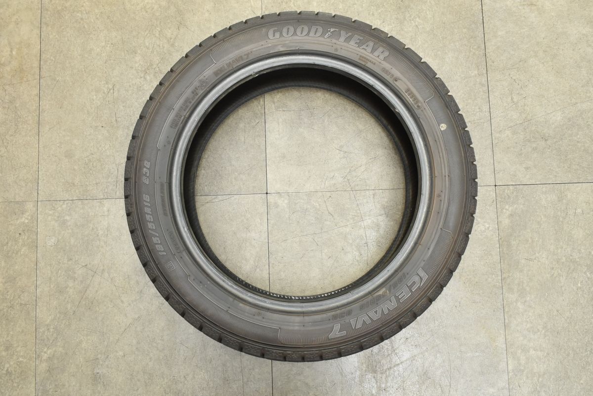  交換用に グッドイヤー アイスナビ7 185 55 R 16 ４本セット スタッドレス ヤリス カローラフィールダー フィット シャトル スイフト 16インチ スタッドレス