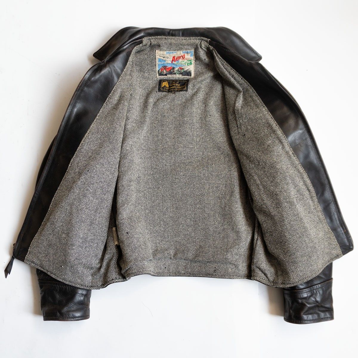 雰囲気抜群】AERO LEATHER【ハイウェイマン ホースハイド レザー