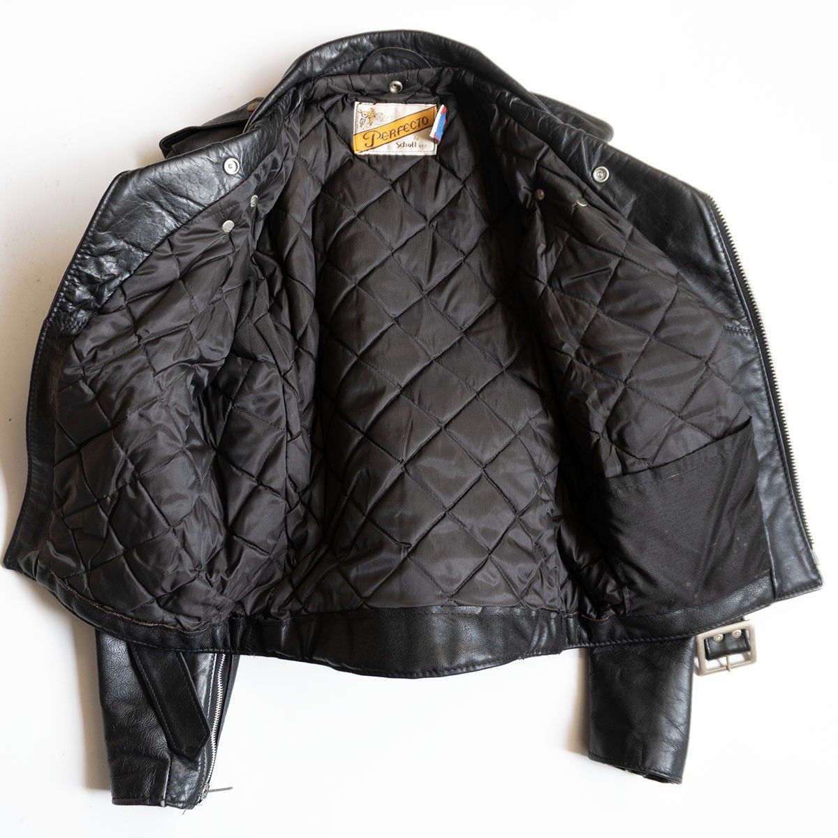 美品】SCHOTT【618/ダブルライダース ジャケット】36 レザー アメリカ