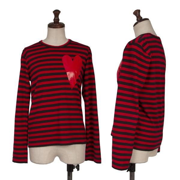 コムデギャルソンCOMME des GARCONS ウールハートプリントボーダー