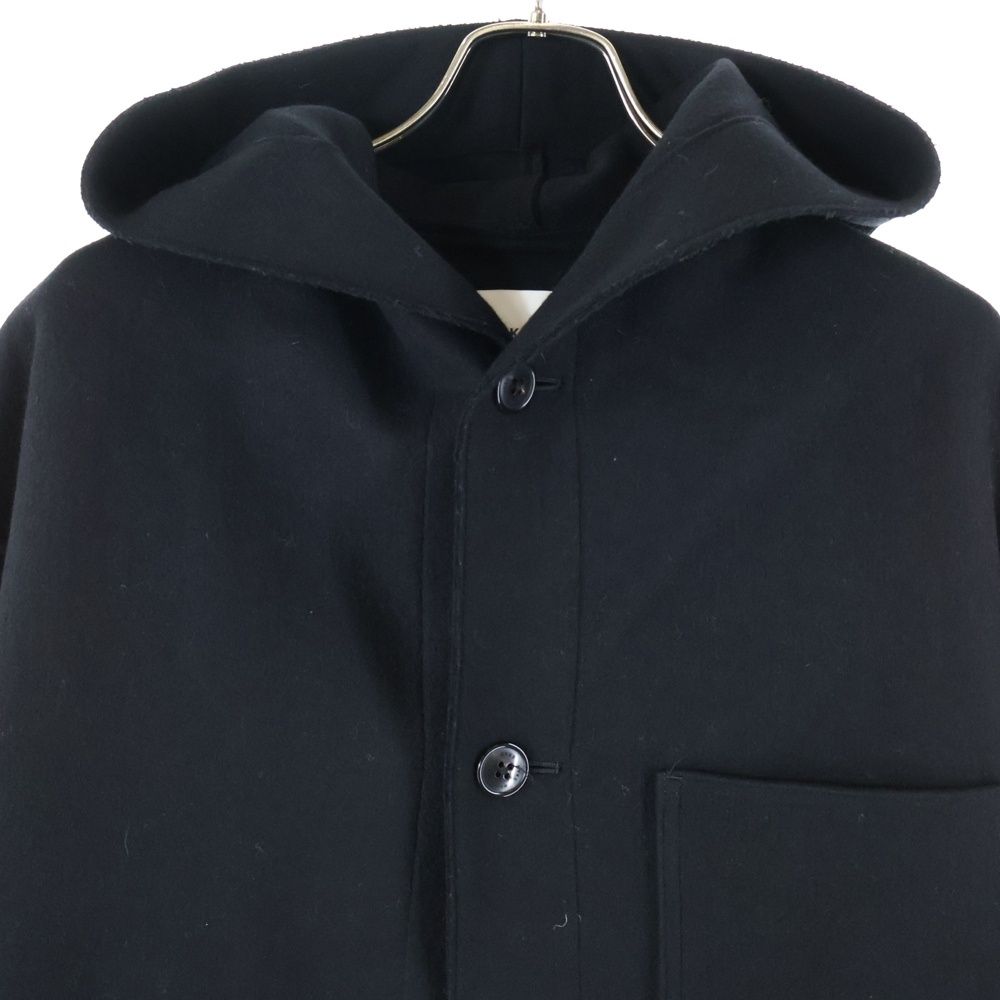 HYKE (ハイク) 24AW フードメルトンコート ウールロングコート