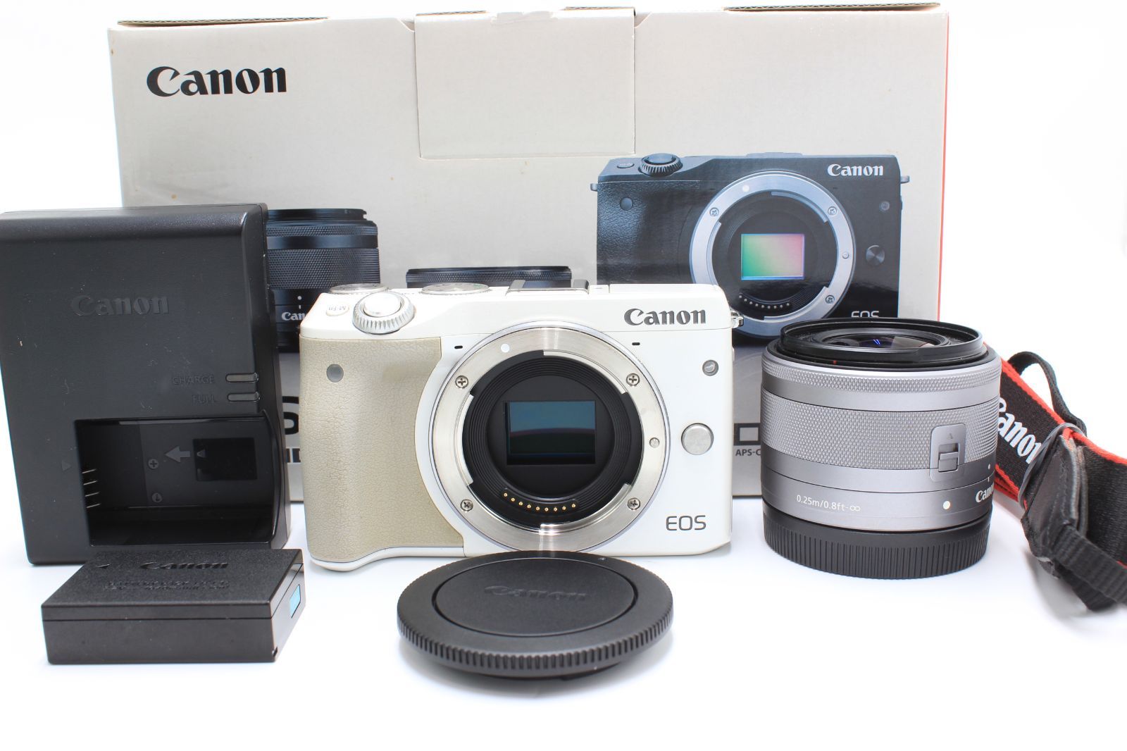 Canon ミラーレス一眼カメラ EOS M3 レンズキット(ホワイト) EF-M15