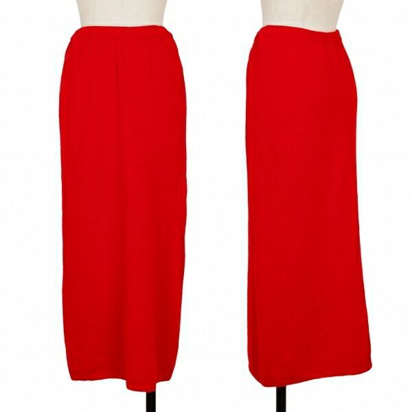 ②トリココムデギャルソン スカート 赤 アシンメトリー トリココムデギャルソンtricot COMME des GARCONS ウールニット