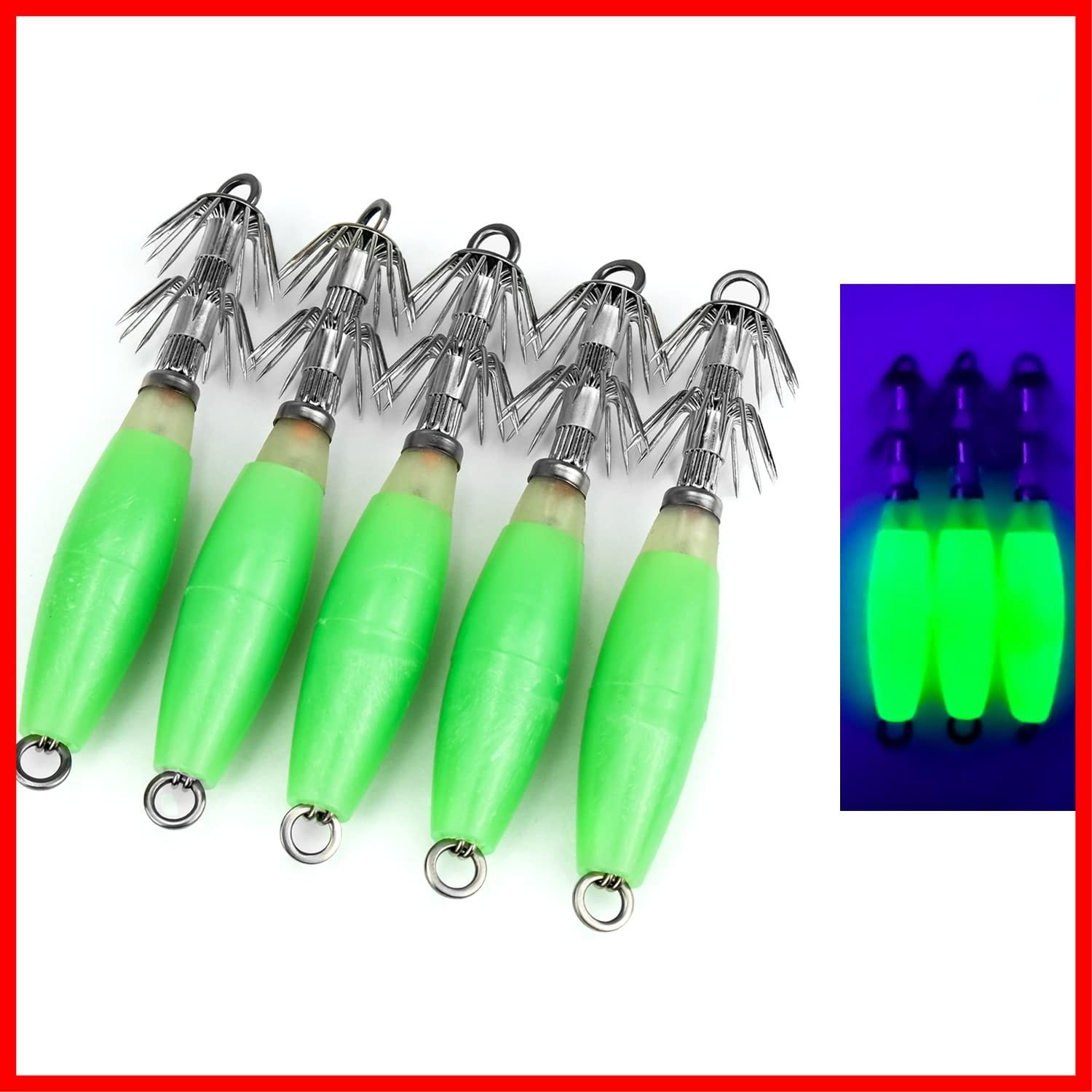 浮きスッテ 4.5号 5個／10個セット イカスッテ 夜光ボディ 蛍光 えぎ