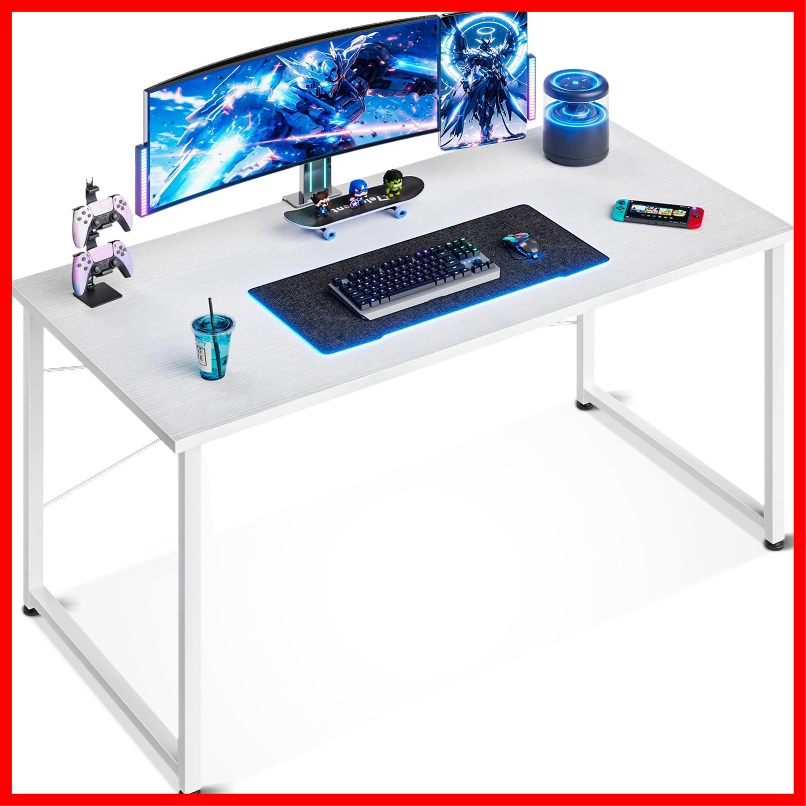 オフィスデスク 学習机 desk computer シンプル ゲームデスク 子 コンパクト パソコンデスク 在宅ワーク 幅120 cm pcデスク おしゃれ 机 組立簡単 ゲーミングデスク デスク 白い ODK