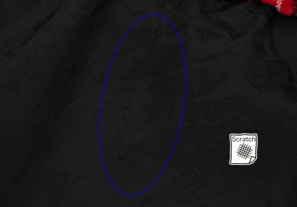  コムデギャルソンCOMME des GARCONS ウール縮絨タータンチェック切替ワンピース 赤マルチS ワンピース マタニティ