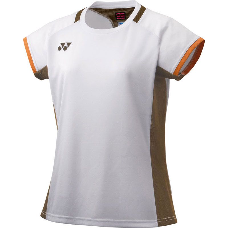 YONEX バドミントンシャツ ホワイト ゴールド 【公式通販】