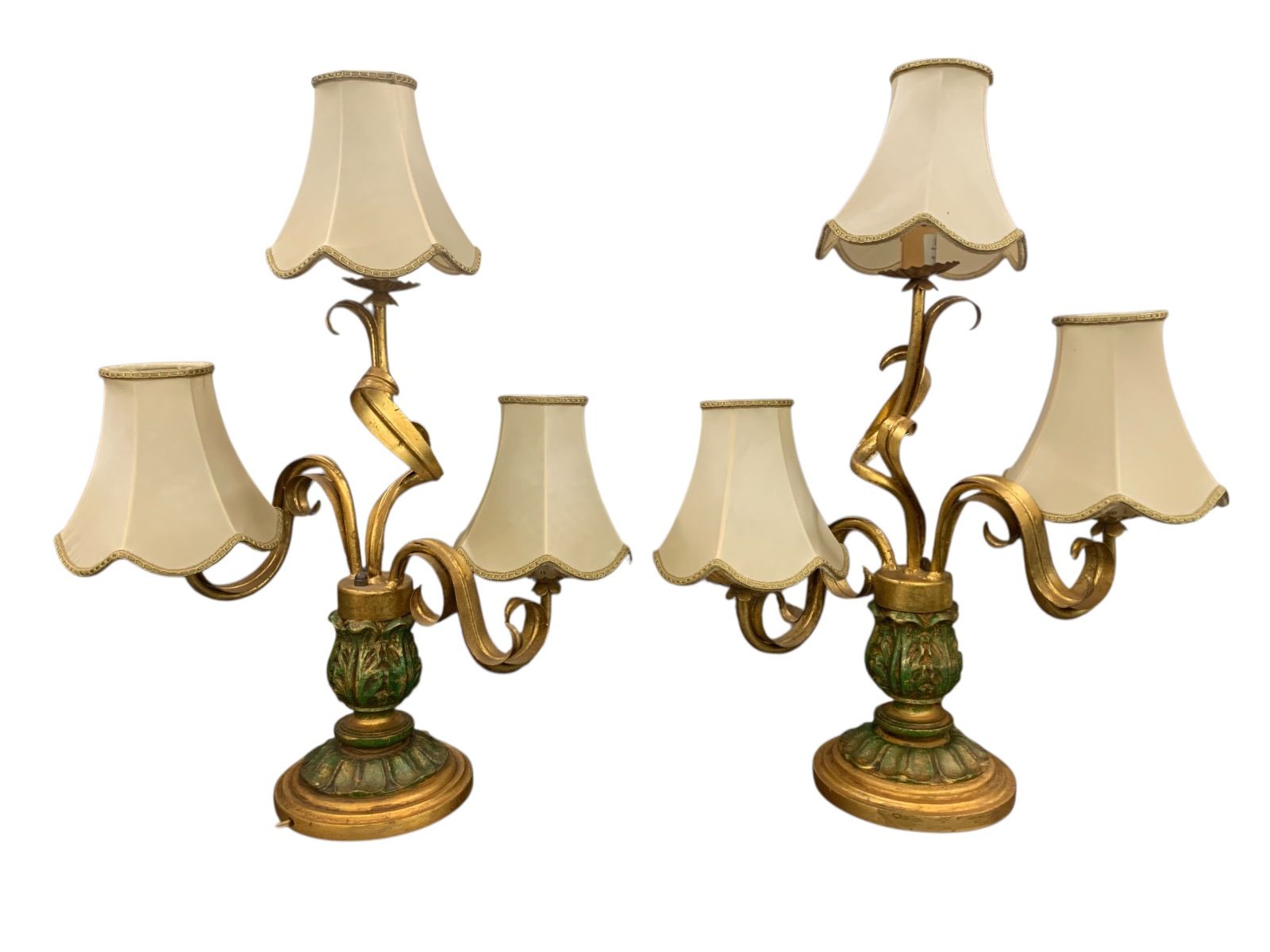 アンティーク調 テーブルランプ 2灯 ペアセット IL PARALUME クラシック照明