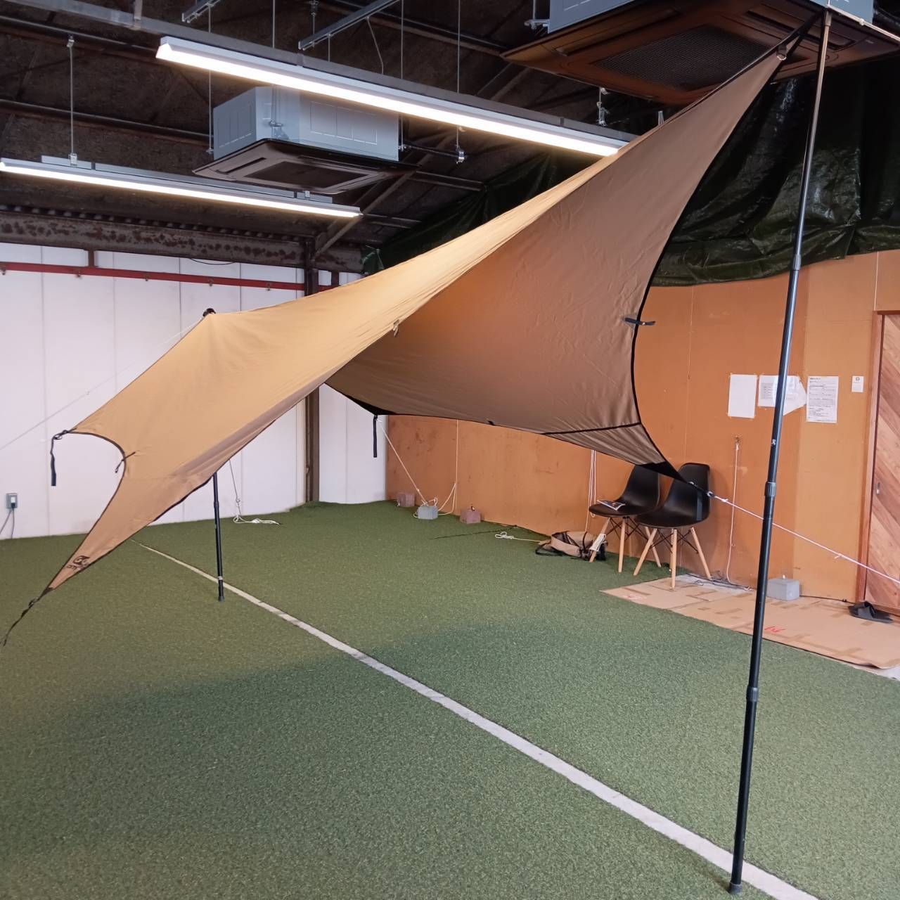  Go Glamping ゴーグランピング YAMAHO 山帆 ヘキサタープTC 4 2ｍ 1ｍ サンド 絶版品 コップ キャンプ必需品 タープ シェード本体 タープ シェード