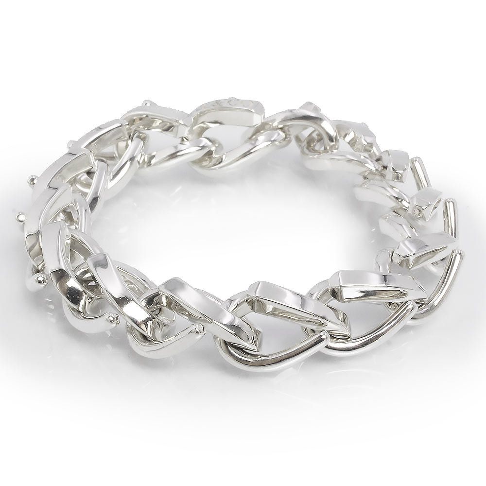 ティファニー フォージ ラージ リンク ブレスレット ラージサイズ SV 925 ハイポリッシュ スターリングシルバー TIFFANY Co