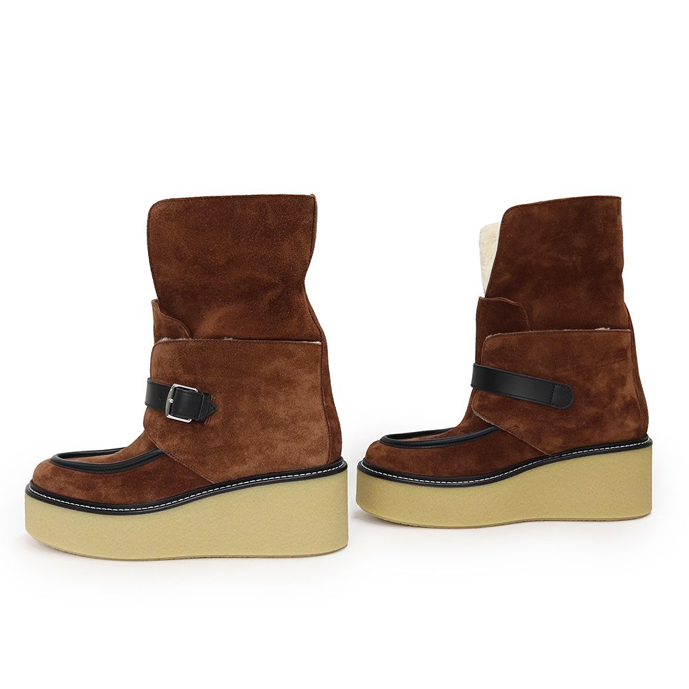 エルメス 232029Z エミスフェール ムートン ショート ブーツ シューズ