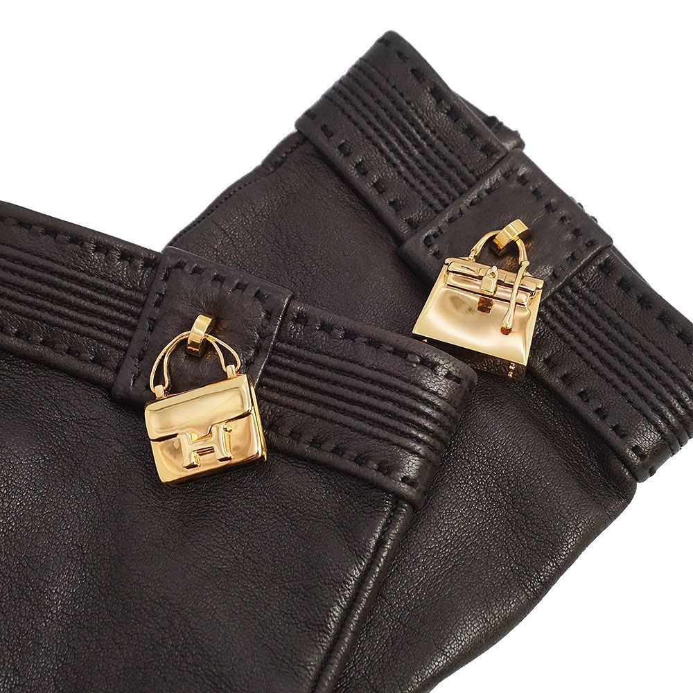 エルメス コンスタンス ケリー チャーム 手袋 グローブ ＃7 1/2