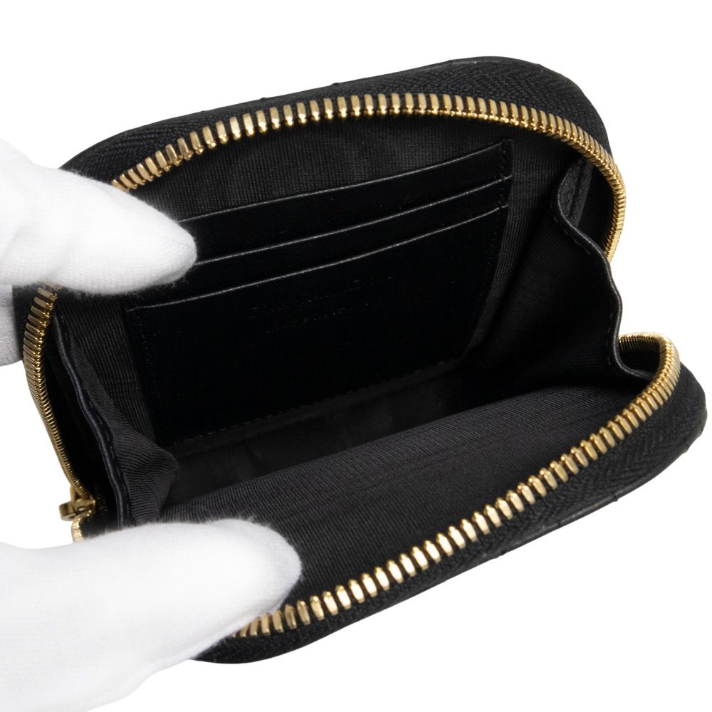 ディオール レディ Callin Dior コーリン フォンホルダー 斜め掛け チェーン ショルダーバッグ 携帯 スマートフォンケース カナージュ ラムスキン レザー ブラック ゴールド金具 ♥ 展示品