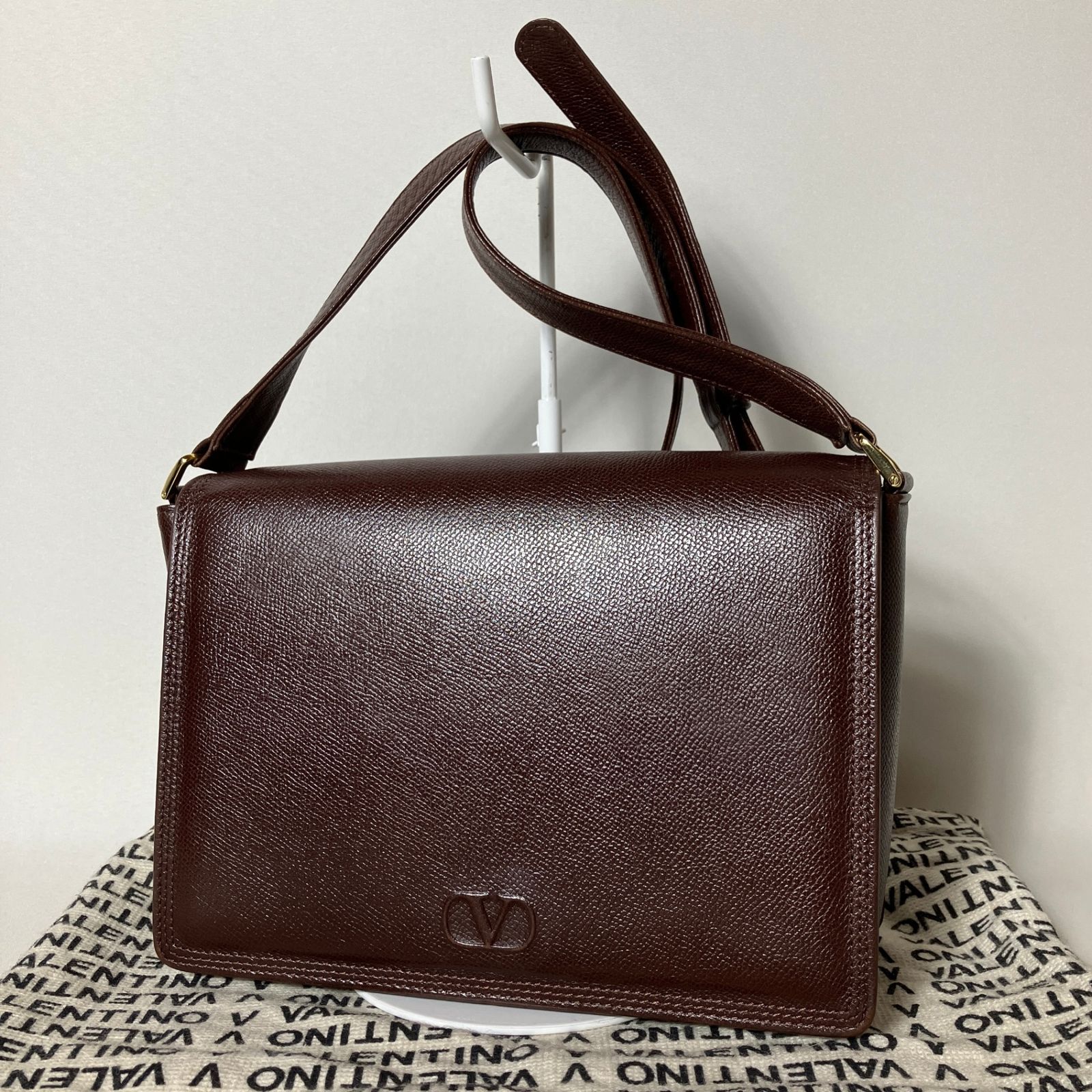 2510 271 ヴァレンティノガラヴァー二 ショルダーバッグ レザー ブラウン