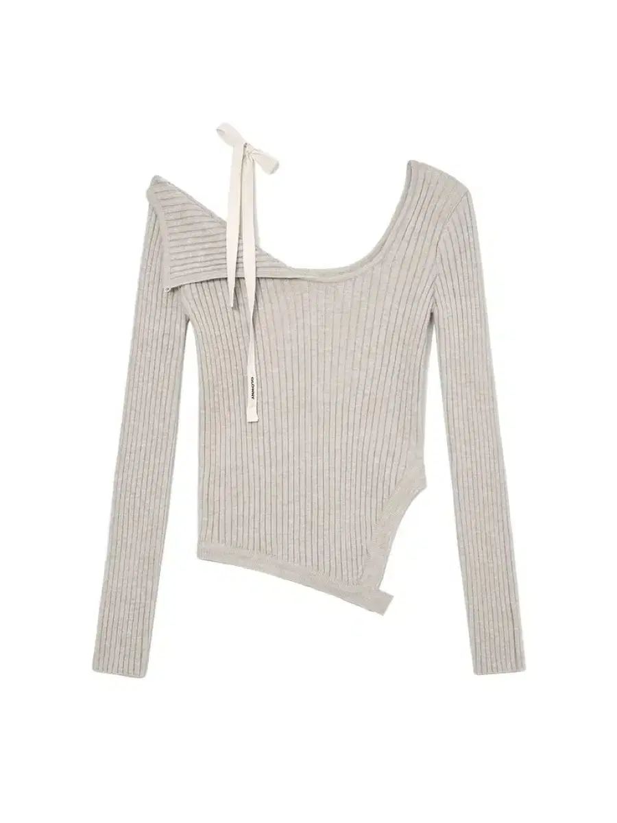 7グロウニー ニット ISA ASYMMETRICAL KNIT TOP OATMEA