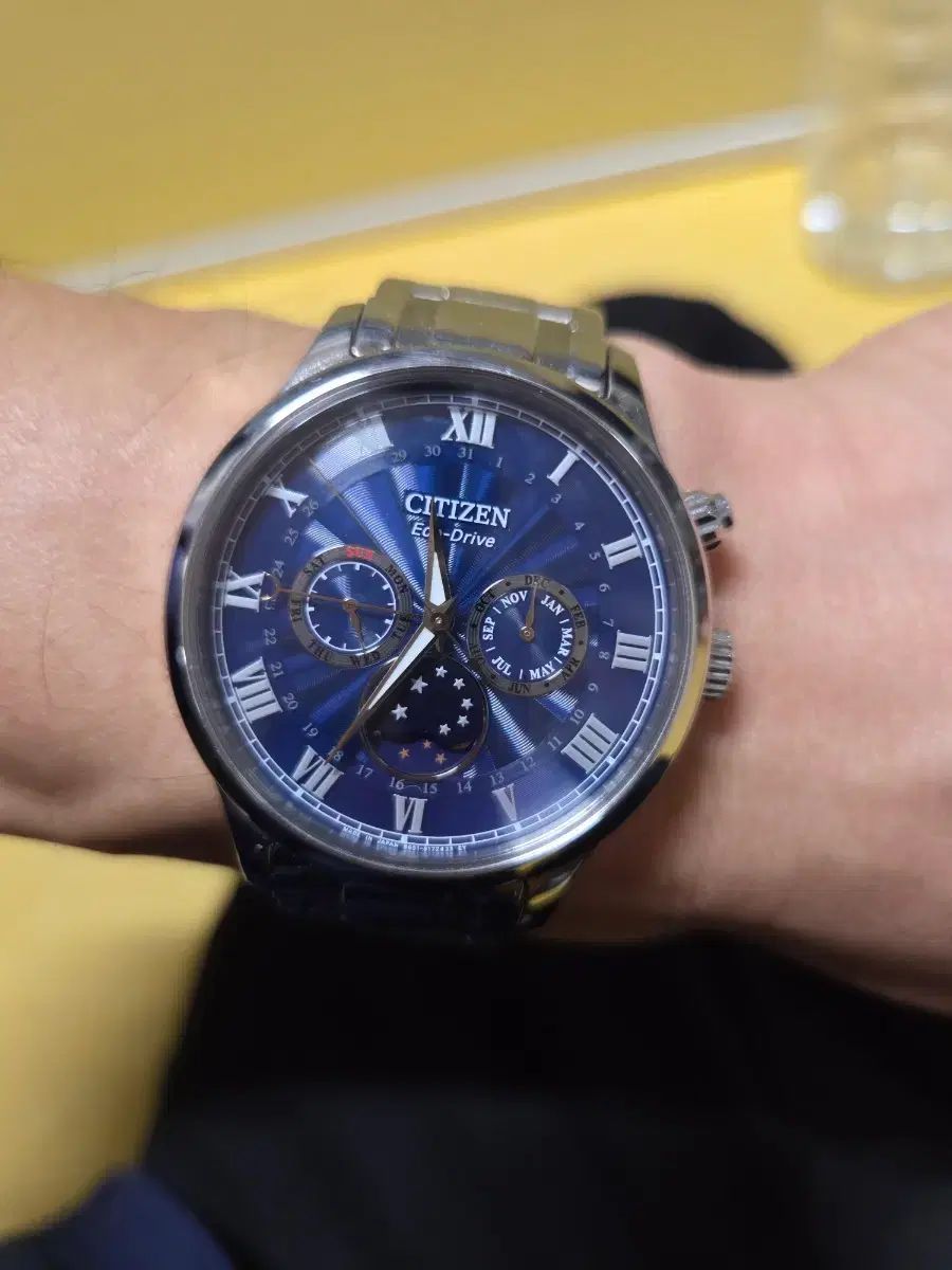 シチズン ムーンフェイズ エコドライブ デニム版 光充電