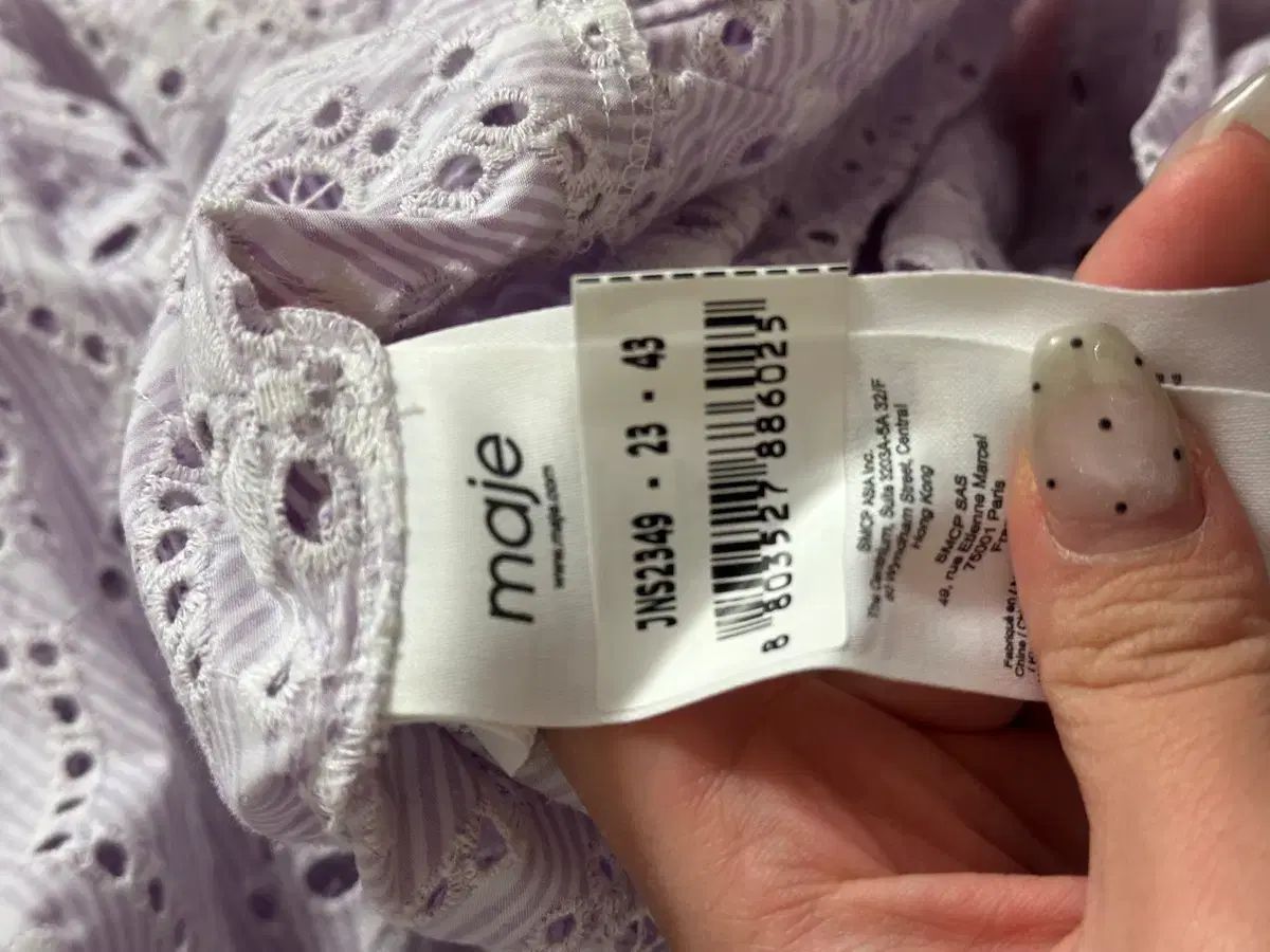  マージュ エンブロイダリー ONE PIECE 長袖 七分袖 ひざ丈ワンピース