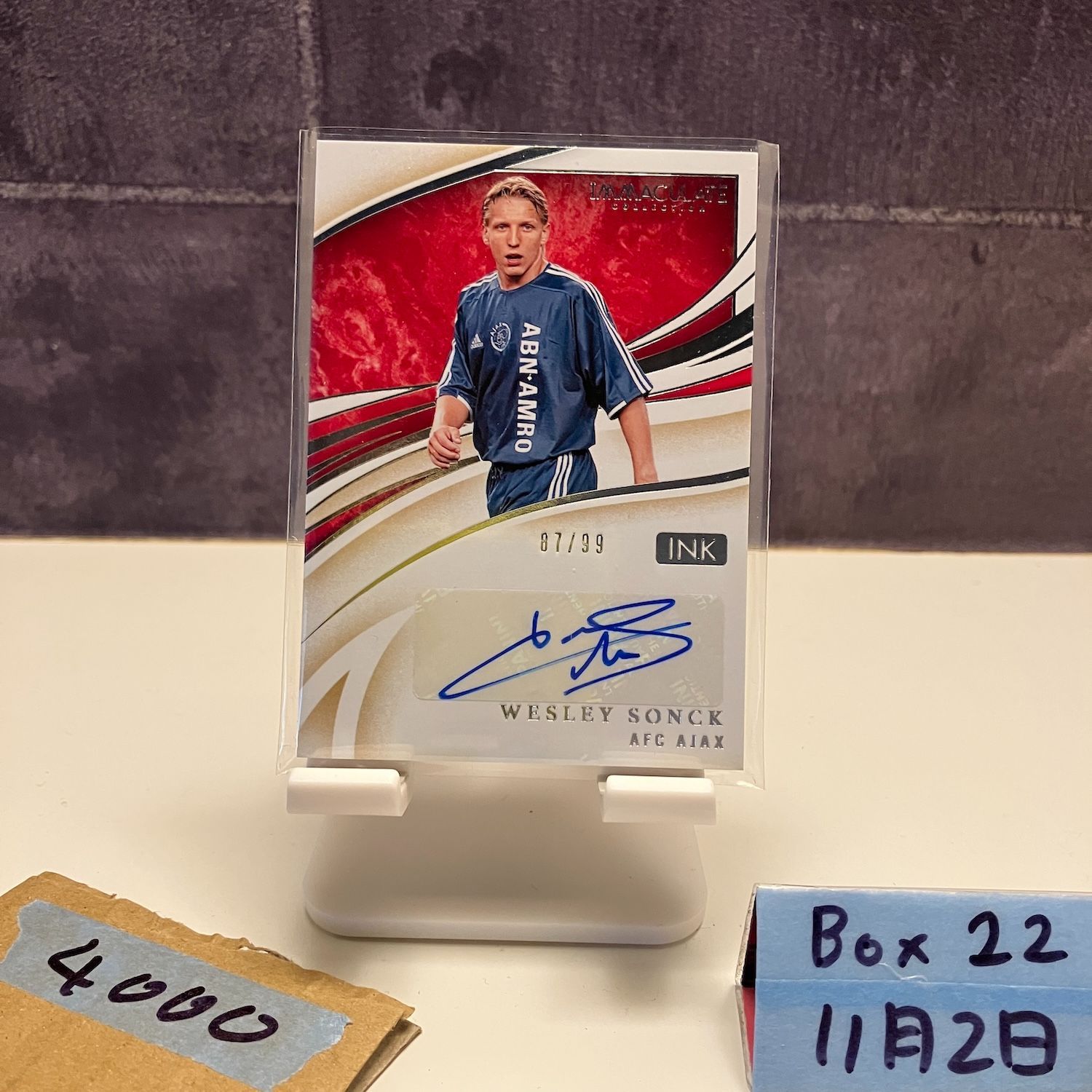 2020 Panini Immaculate Collection Wesley Sonck 87/99 直筆サイン