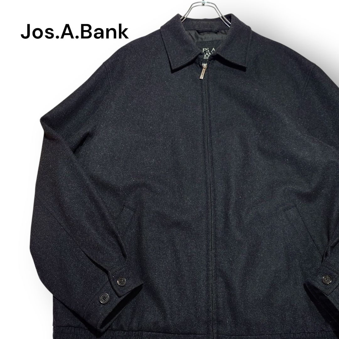 90～00 s JOS A BANK ウールジャケット ブラック ブルゾン ドリズラージャケット 古着