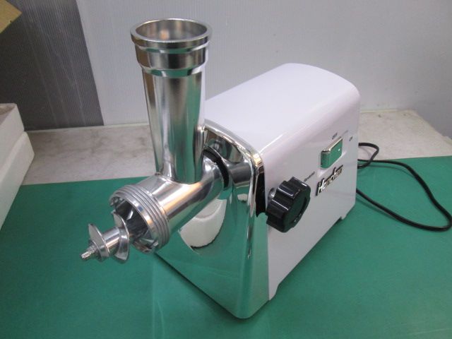 未使用 Hanchen 電動ミンサーミンチ機 3/5/7mmプレート付 MGE-120 家庭