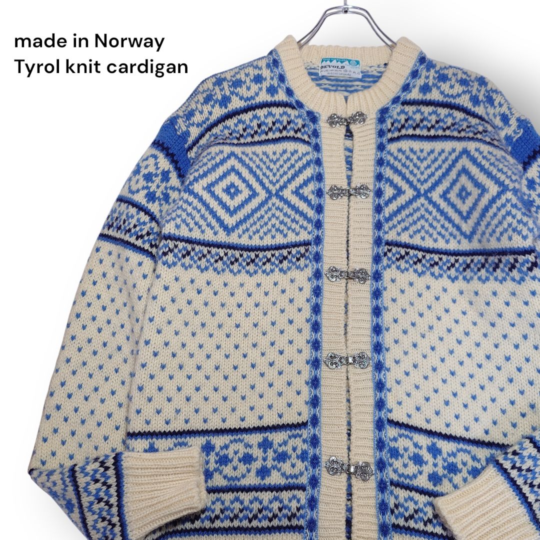 ノルウェー製】DEVOLD チロルニットカーディガン ノルディックセーター